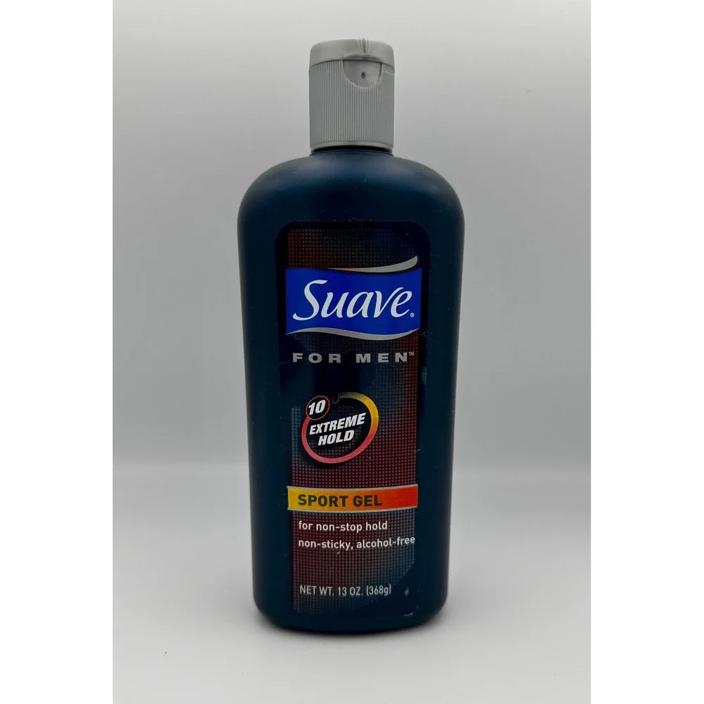 Suave For Men Sport Gel Extreme Hold 10 Alcohol Free Hair Styling Gel 13oz HTF